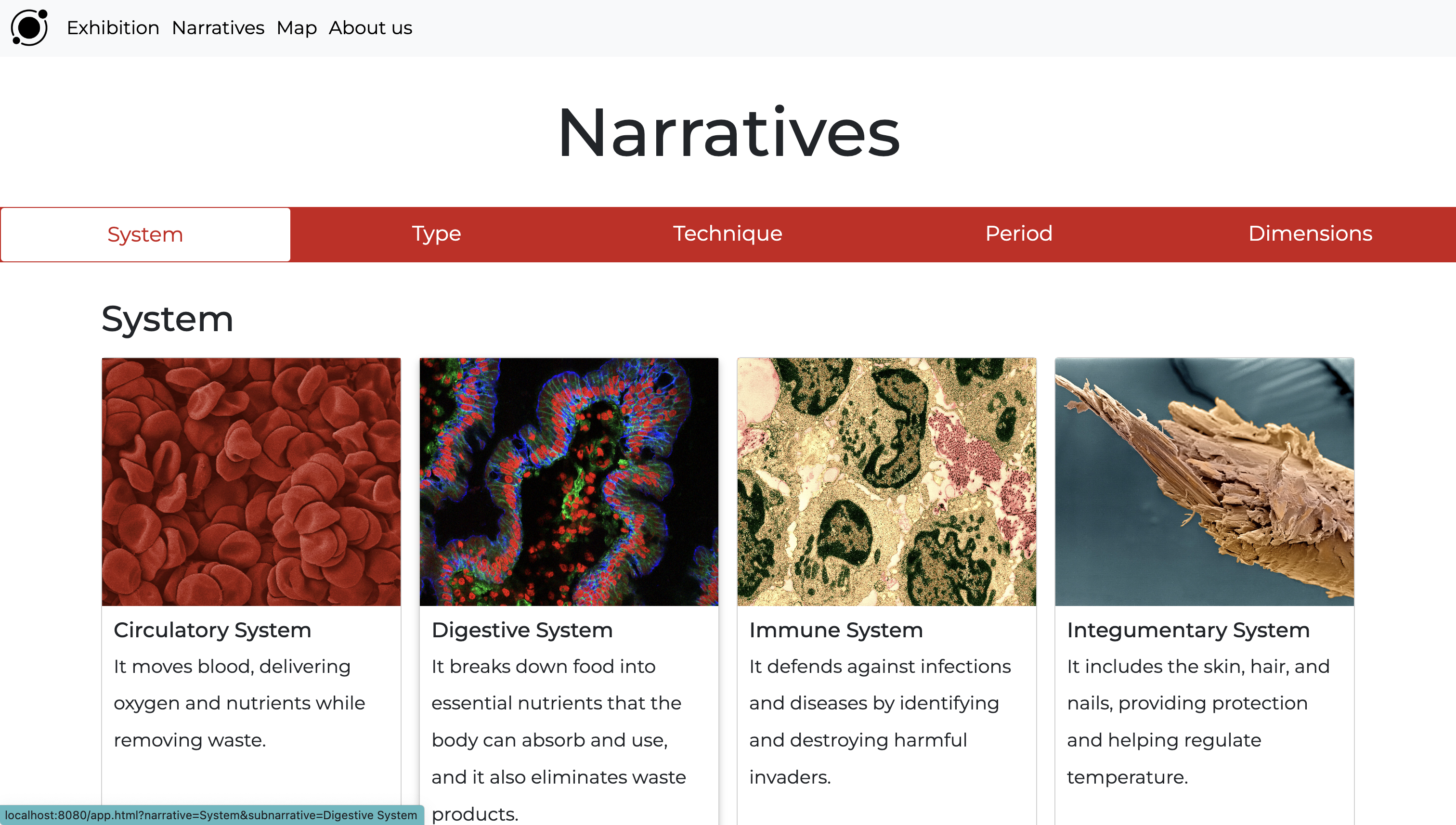 Narratives Page Layout Example